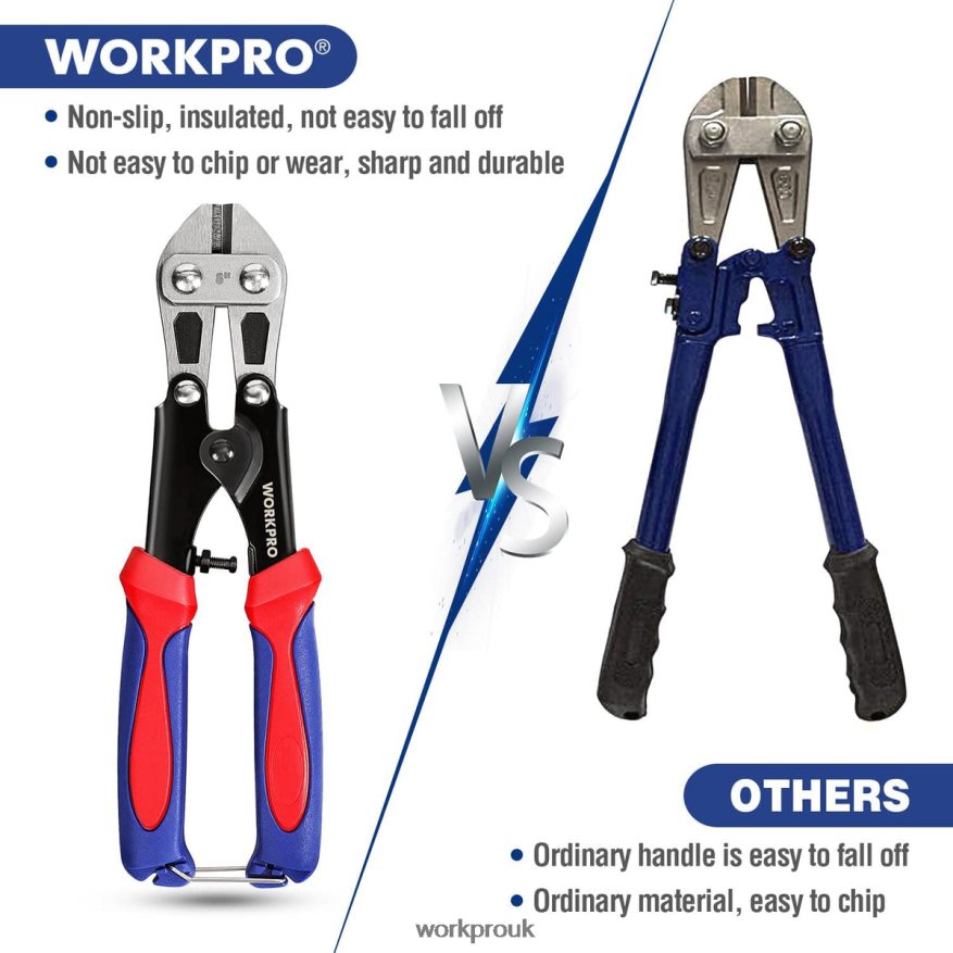 WORKPROMini Bolt Cutter 8-inch/210mm, CR-MO Small Bolt Cutter X662Z157 Tool