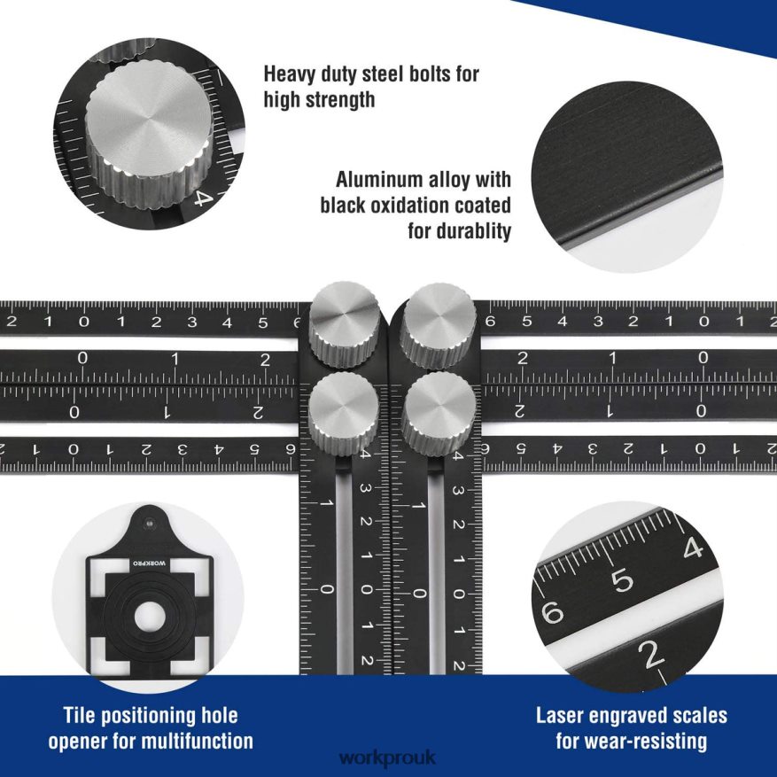 WORKPROContour Gauge and 6-Sided Angle Measuring Tool Combo Kit X662Z107 Tool