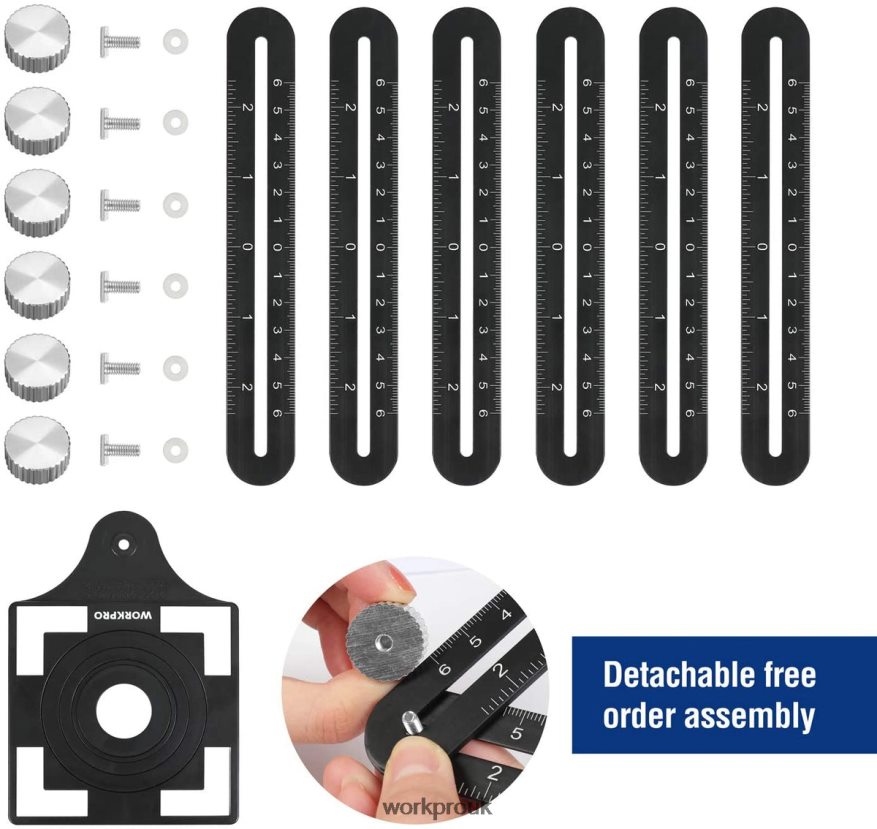 WORKPROContour Gauge and 6-Sided Angle Measuring Tool Combo Kit X662Z107 Tool