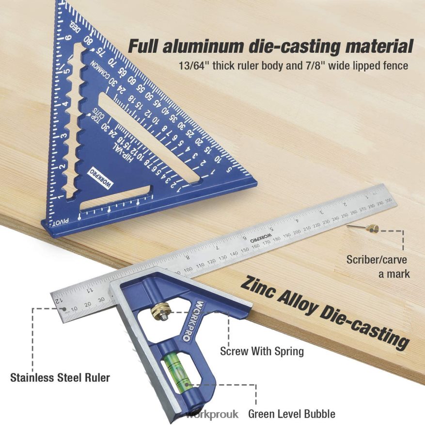 WORKPRORafter Square and Combination Square Tool Set X662Z104 Tool