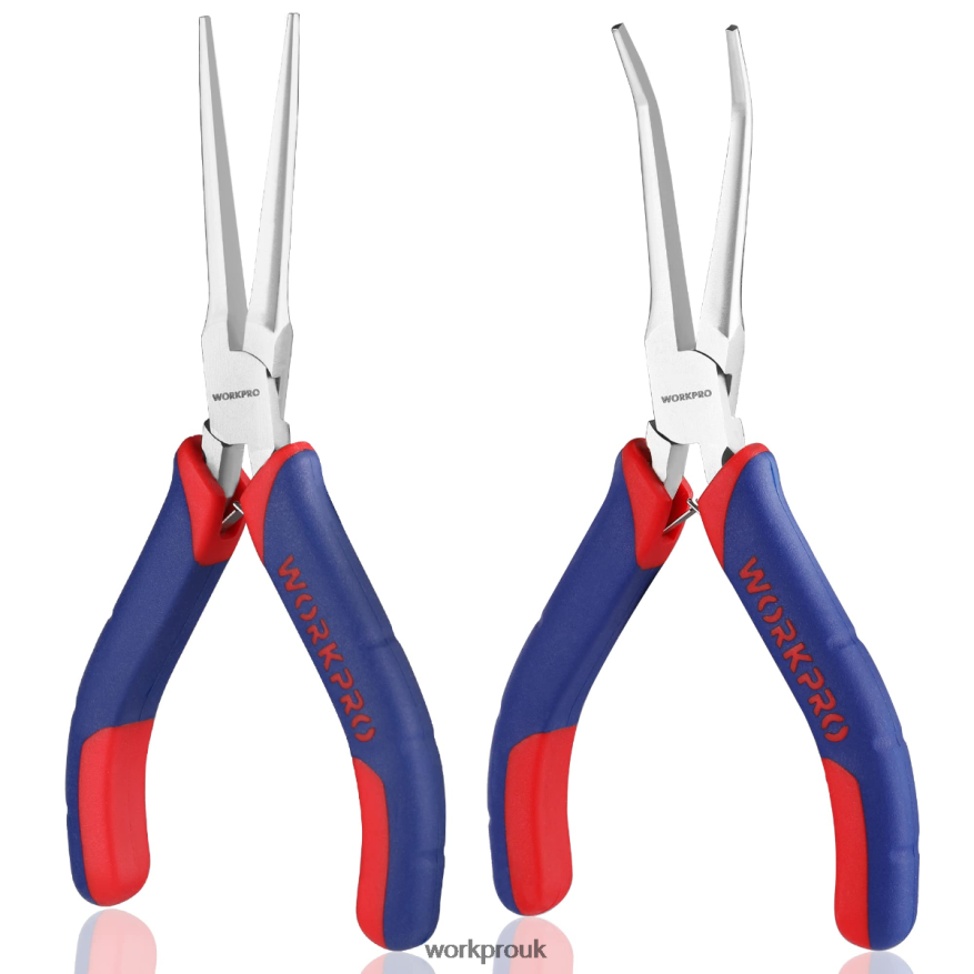 WORKPRO2-Pcs Mini Needle Nose Pliers Set, Long Nose Pliers, Bent Nose Pliers X662Z73 Tool