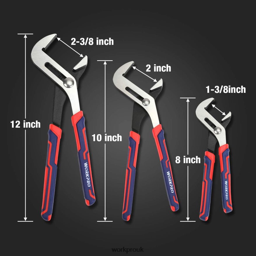 WORKPRO3 Pcs Adjustable Multipurpose Groove Joint Pliers Set X662Z68 Tool