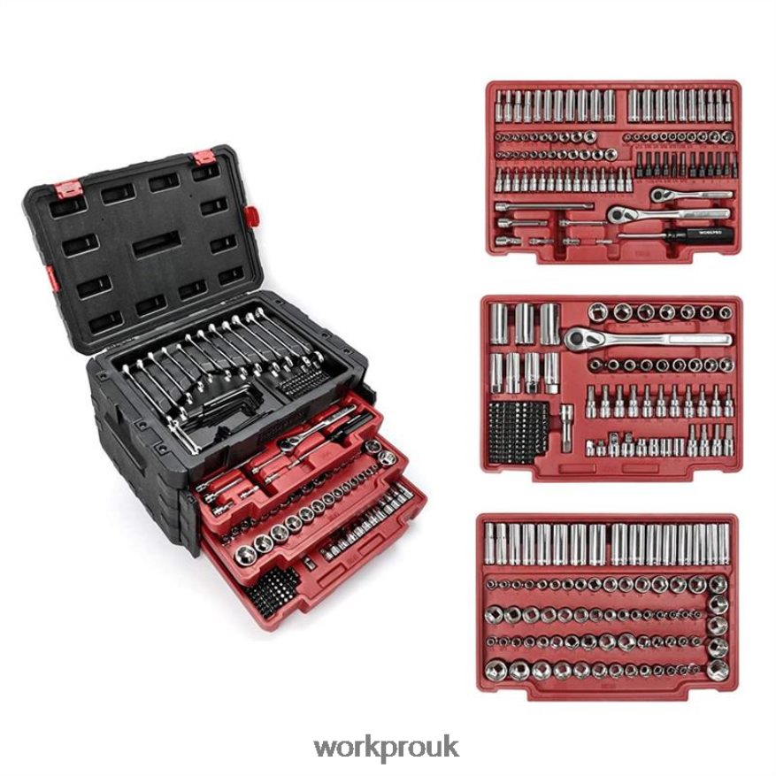 WORKPRO450 Pcs Universal Professional Mechanics Tool Set with Heavy Duty Case Box X662Z306 Tool