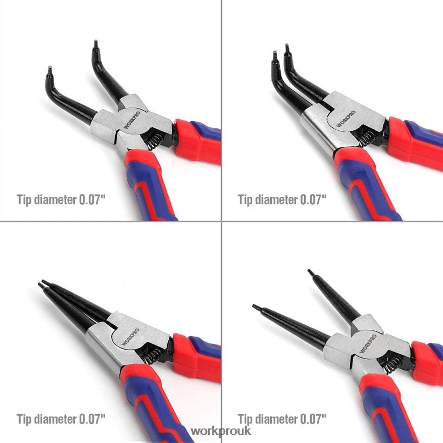 WORKPRO4 Pcs Snap Ring Pliers Set with Storage Pouch X662Z67 Tool