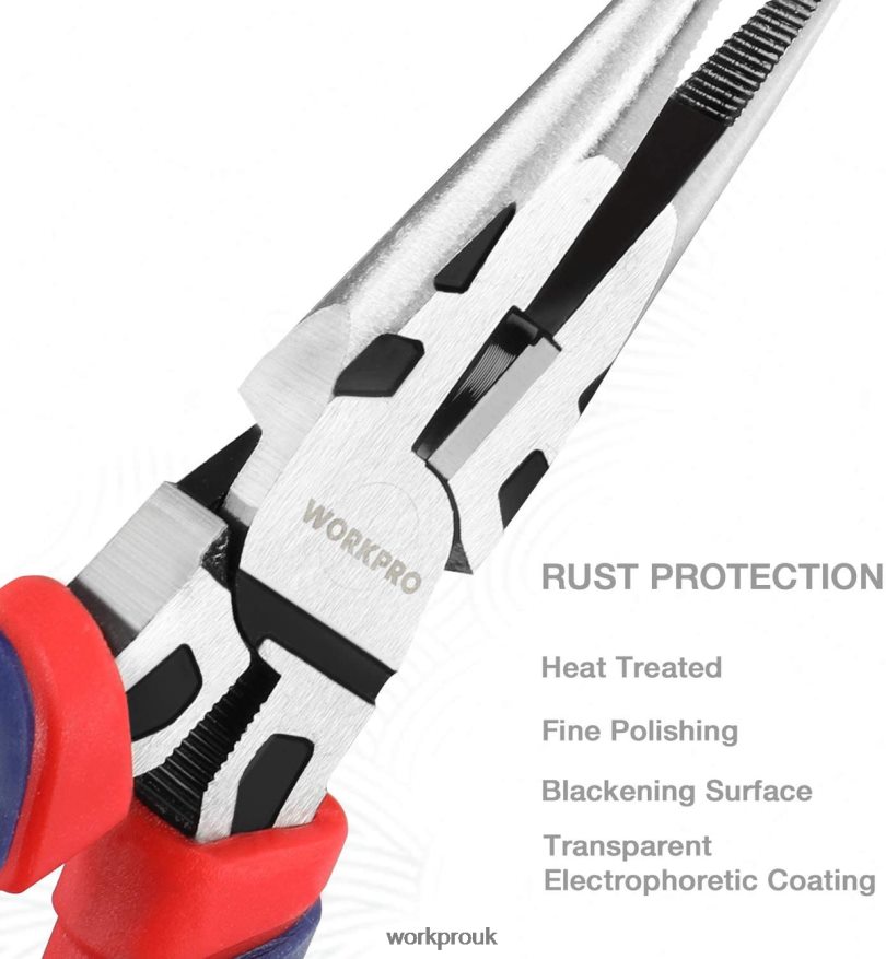 WORKPRO5 Pcs Premium Cr-V Construction Pliers Set with Storage Pouch X662Z66 Tool
