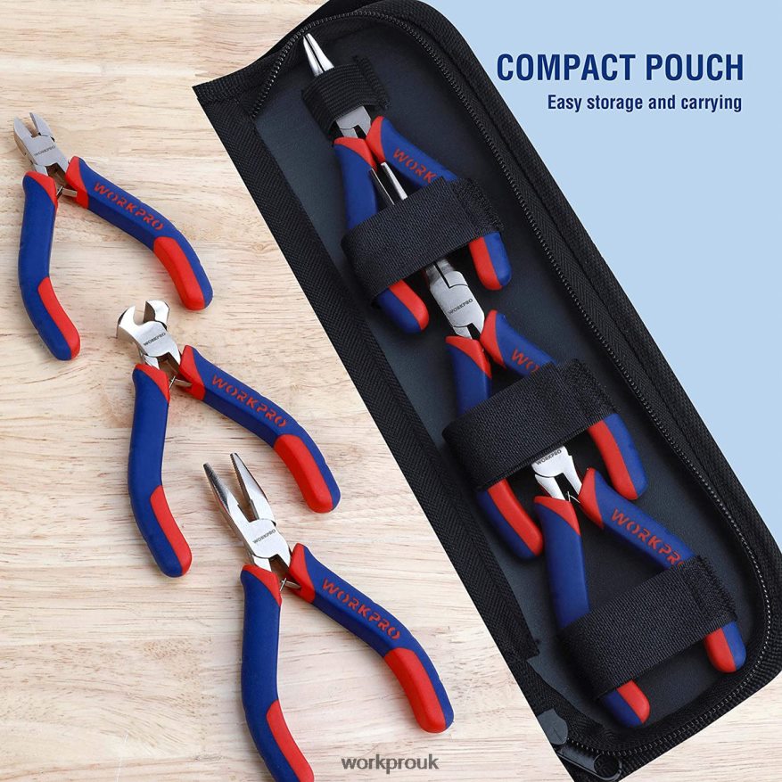 WORKPRO6 Pcs Mini Pliers Set with Pouch X662Z64 Tool