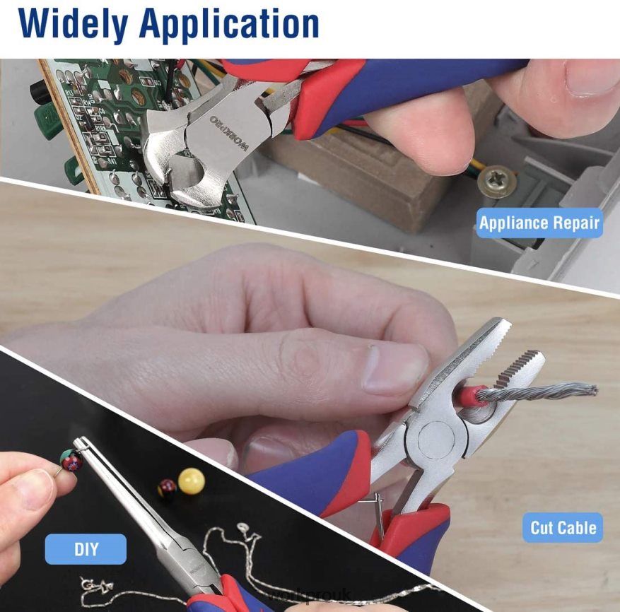 WORKPRO6 Pcs Mini Pliers Set with Pouch X662Z64 Tool