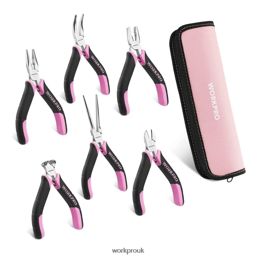 WORKPRO6 Pcs Mini Pliers Set with Pouch X662Z65 Tool