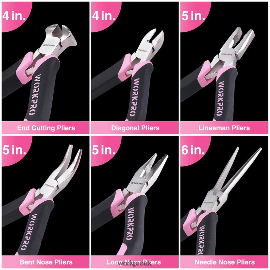 WORKPRO6 Pcs Mini Pliers Set with Pouch X662Z65 Tool