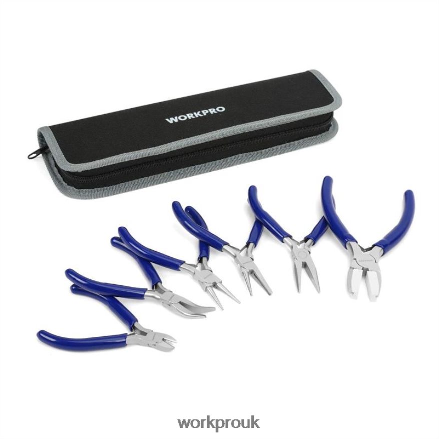 WORKPRO7 Pcs Jewelers Pliers Set with Easy Carrying Pouch X662Z78 Tool
