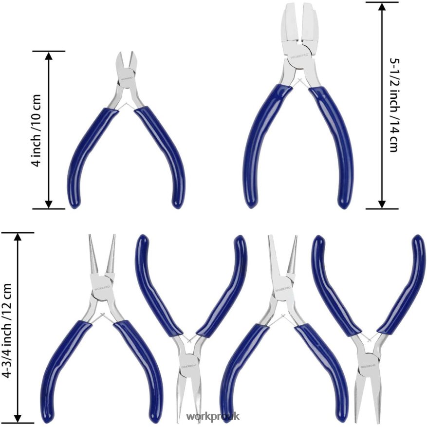 WORKPRO7 Pcs Jewelers Pliers Set with Easy Carrying Pouch X662Z78 Tool