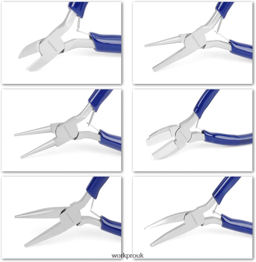WORKPRO7 Pcs Jewelers Pliers Set with Easy Carrying Pouch X662Z78 Tool