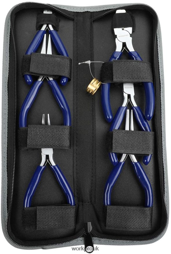 WORKPRO7 Pcs Jewelers Pliers Set with Easy Carrying Pouch X662Z78 Tool