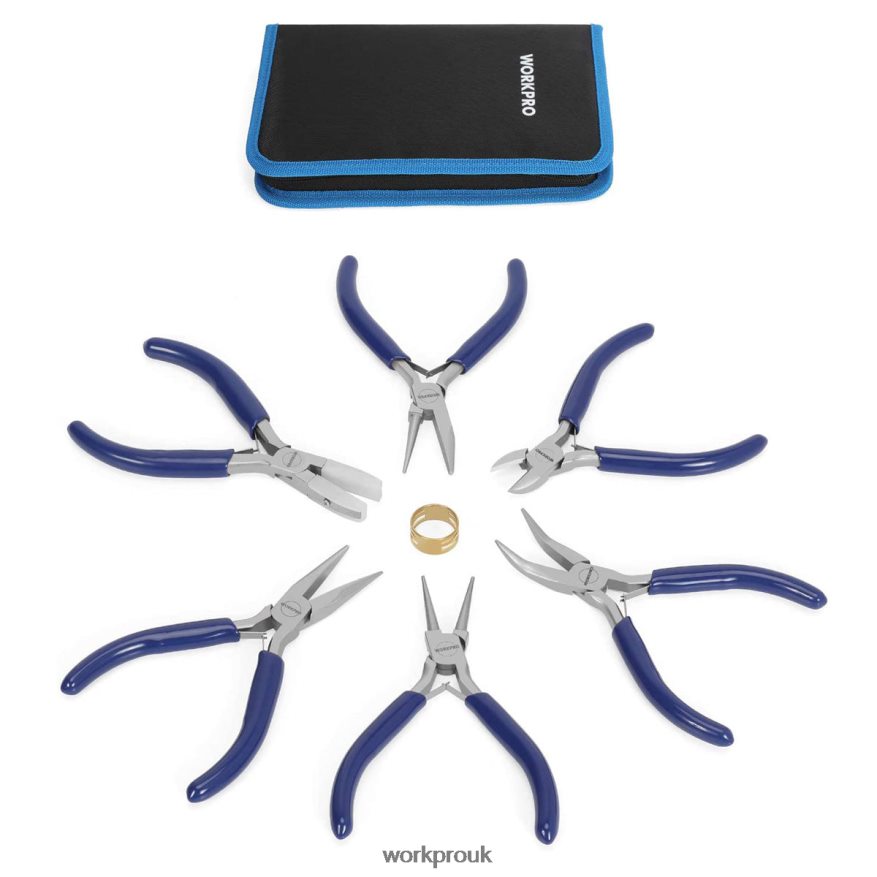 WORKPRO7 Pcs Jewelry Pliers Set for Jewelry Making Tools with Easy Carrying Pouch X662Z77 Tool