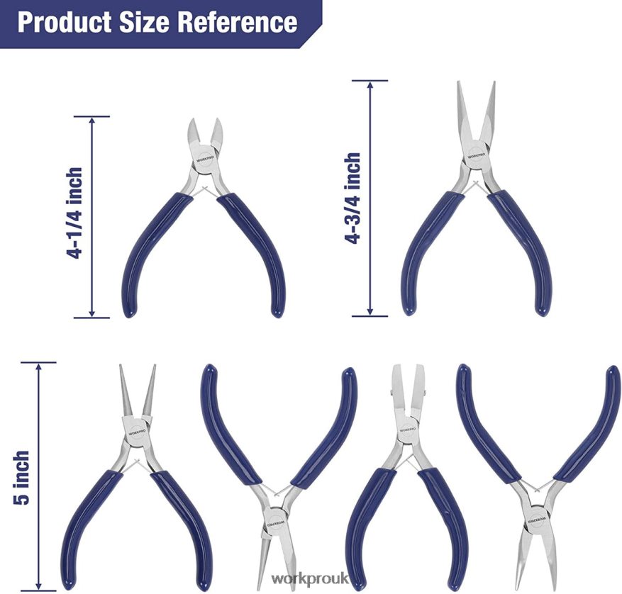 WORKPRO7 Pcs Jewelry Pliers Set for Jewelry Making Tools with Easy Carrying Pouch X662Z77 Tool