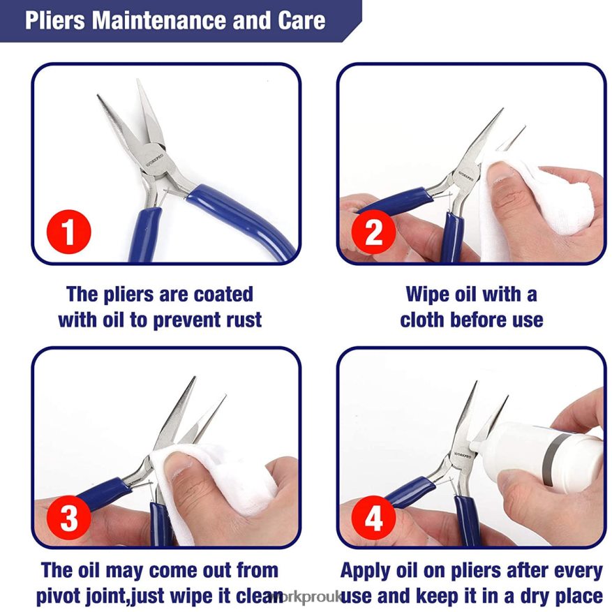 WORKPRO7 Pcs Jewelry Pliers Set for Jewelry Making Tools with Easy Carrying Pouch X662Z77 Tool