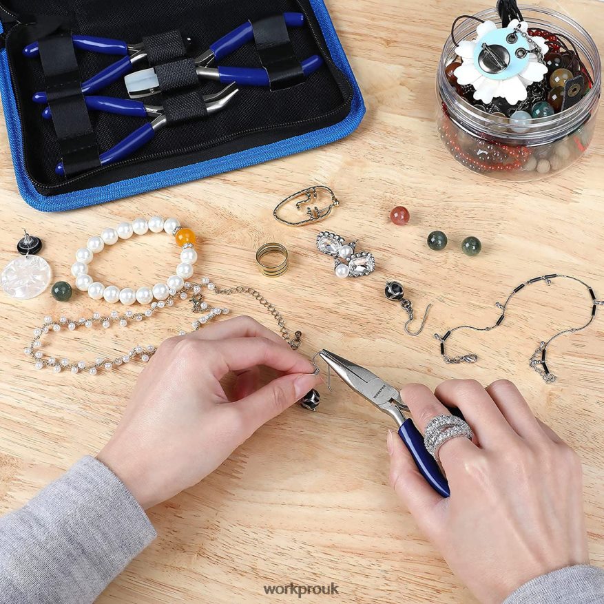 WORKPRO7 Pcs Jewelry Pliers Set for Jewelry Making Tools with Easy Carrying Pouch X662Z77 Tool