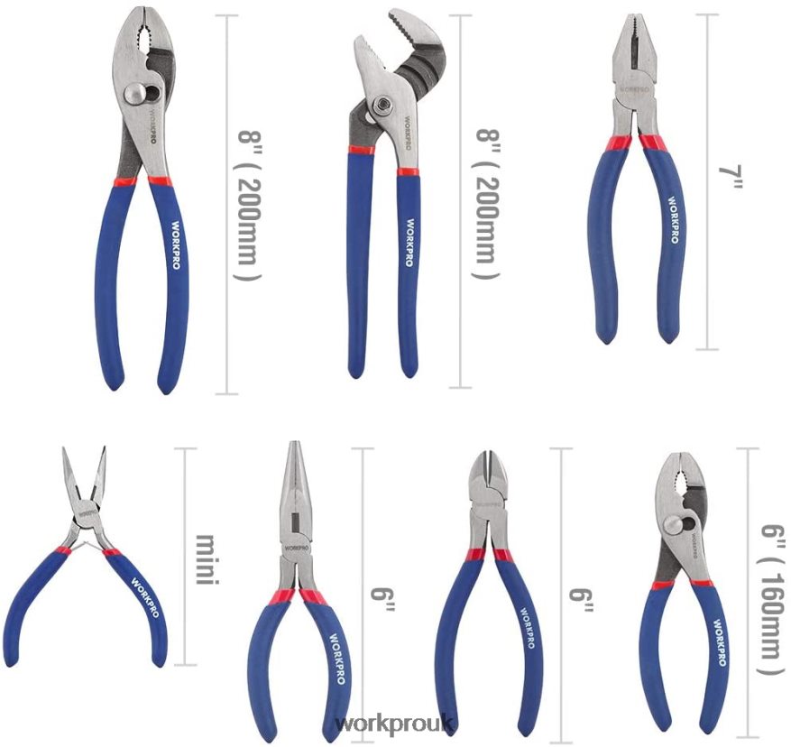 WORKPRO7 Pcs Multifunction Pliers Set for DIY & Home Use X662Z63 Tool