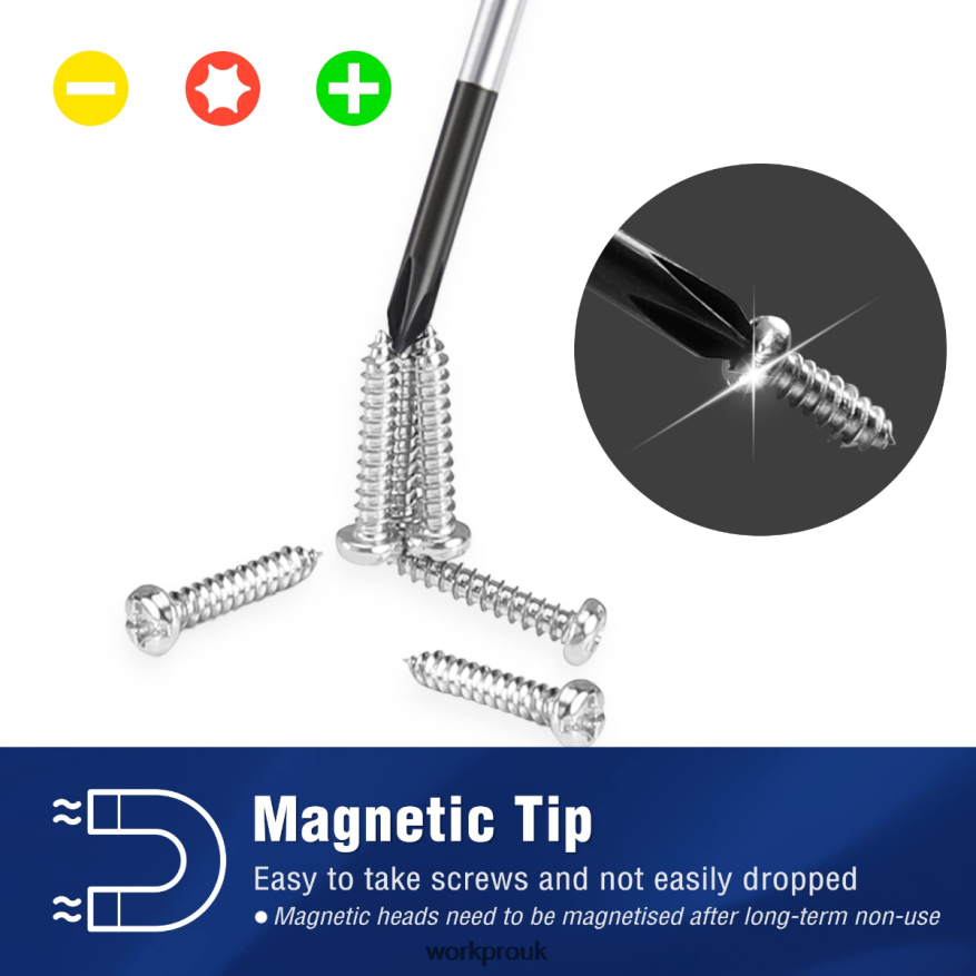 WORKPRO10-Pcs Precision Screwdriver Set with Case, Phillips, Slotted, Torx Star, Magnetic Screwdriver Repair Tool Kit, Non-Slip Grip X662Z103 Tool