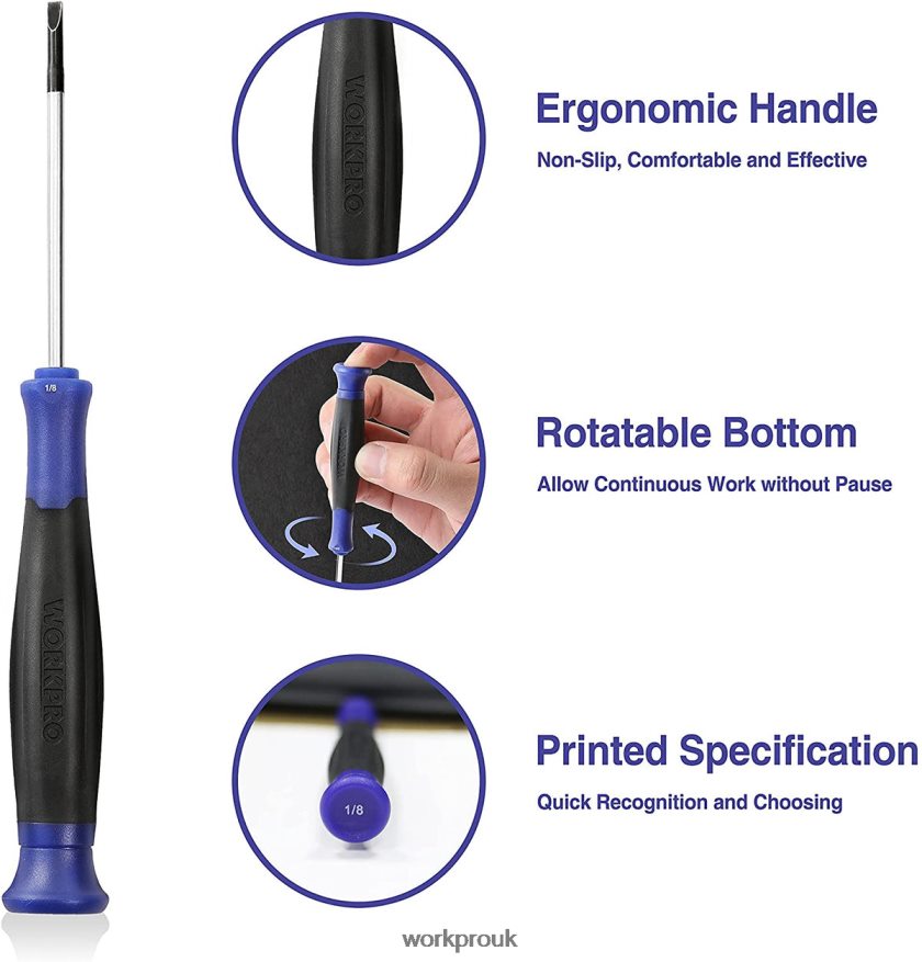 WORKPRO10 Pcs Precision Screwdriver Set with Pouch X662Z100 Tool