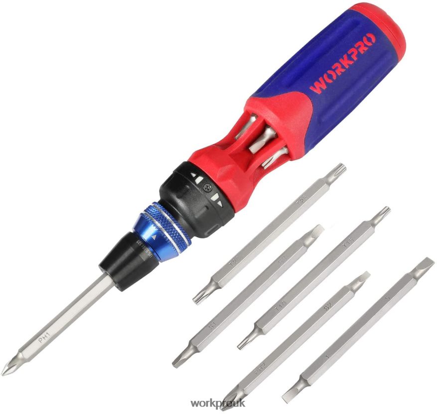 WORKPRO12-in-1 Ratcheting Multi-Bit Quick-load Mechanism Screwdriver X662Z101 Tool