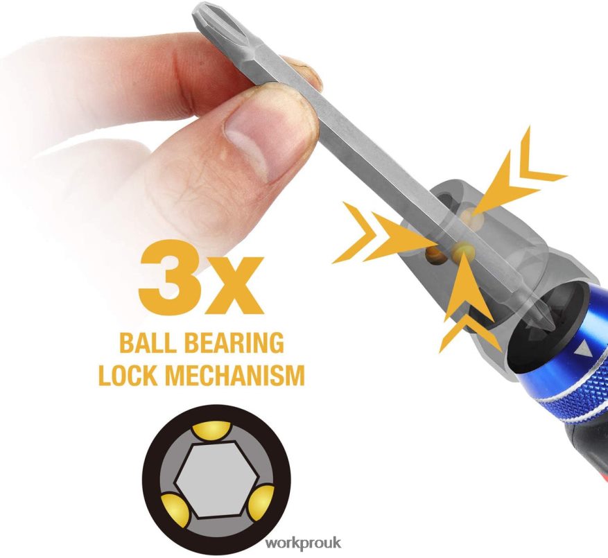 WORKPRO12-in-1 Ratcheting Multi-Bit Quick-load Mechanism Screwdriver X662Z101 Tool