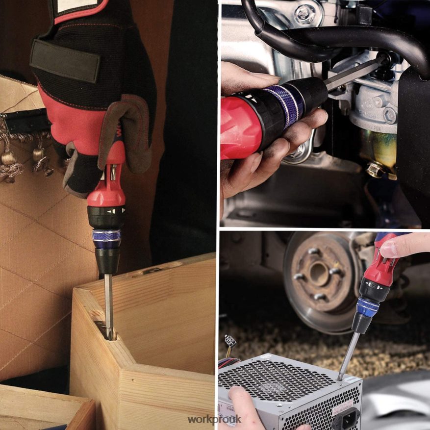 WORKPRO12-in-1 Ratcheting Multi-Bit Quick-load Mechanism Screwdriver X662Z101 Tool