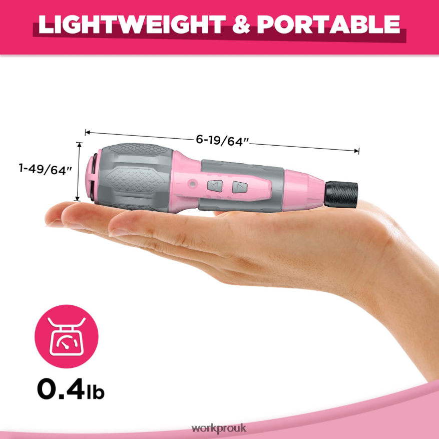 WORKPROCordless 4V USB Rechargeable Lithium-ion Battery Screwdriver Kit X662Z236 Tool