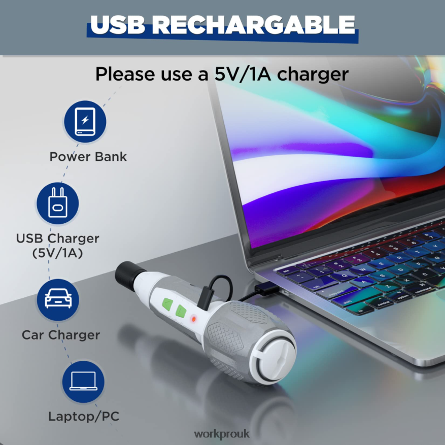 WORKPROCordless 4V USB Rechargeable Lithium-ion Battery Screwdriver Kit X662Z236 Tool