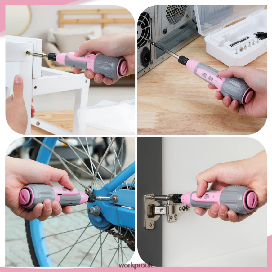 WORKPROCordless 4V USB Rechargeable Lithium-ion Battery Screwdriver Kit X662Z236 Tool