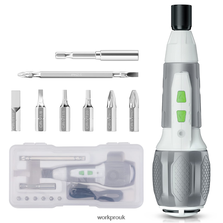 WORKPROCordless 4V USB Rechargeable Lithium-ion Battery Screwdriver Kit X662Z236 Tool