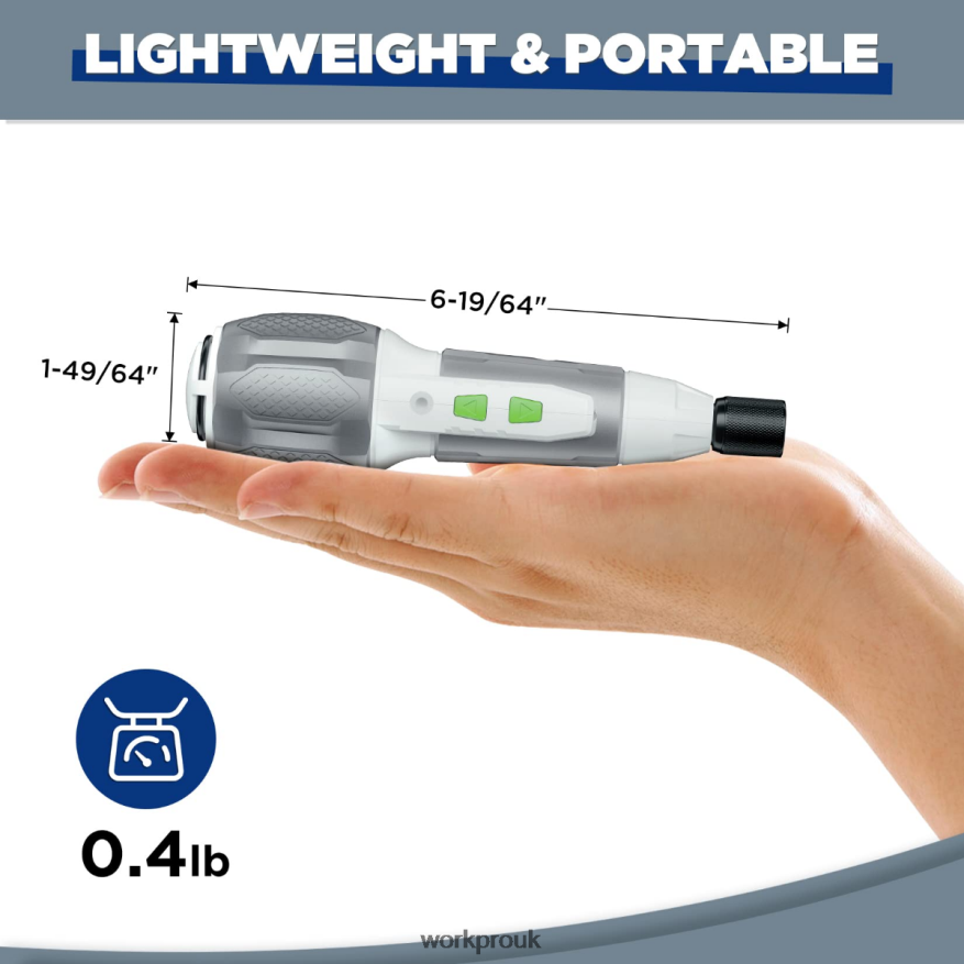 WORKPROCordless 4V USB Rechargeable Lithium-ion Battery Screwdriver Kit X662Z236 Tool