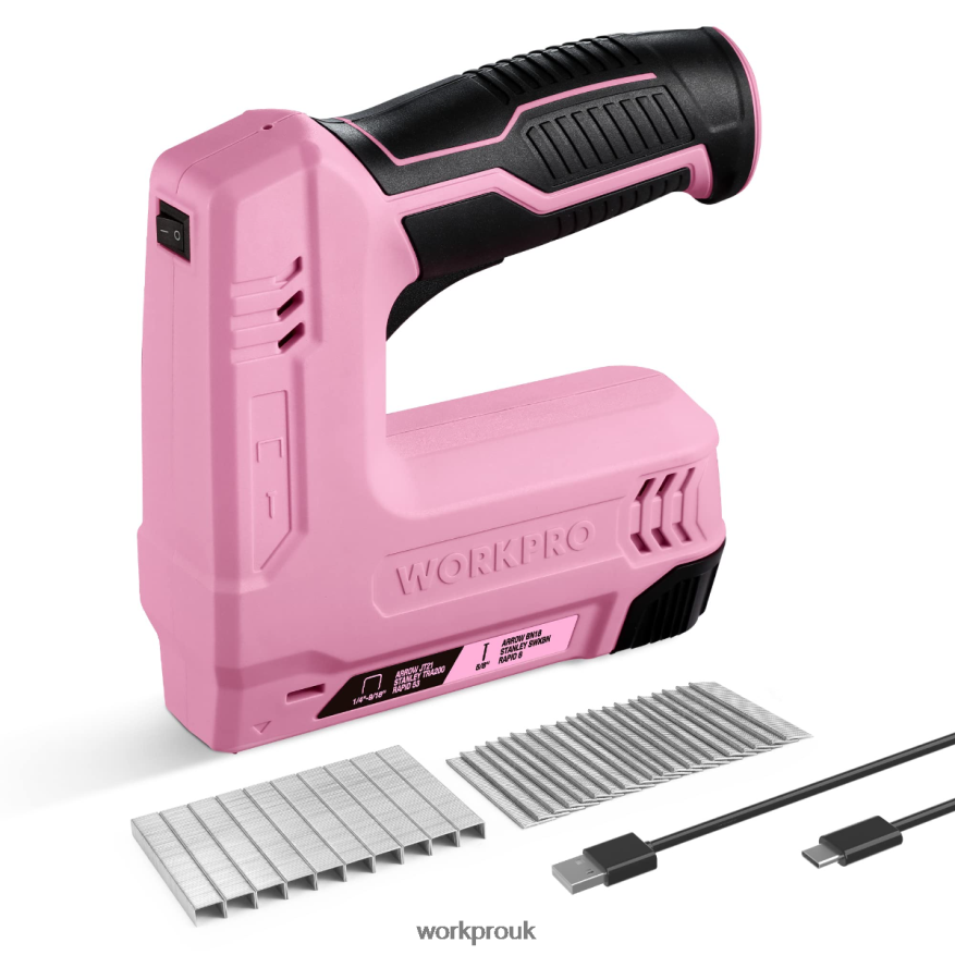 WORKPRO3.6V 2.0Ah Battery Powered Electric Cordless 2-in-1 Staple and Nail Gun X662Z265 Tool