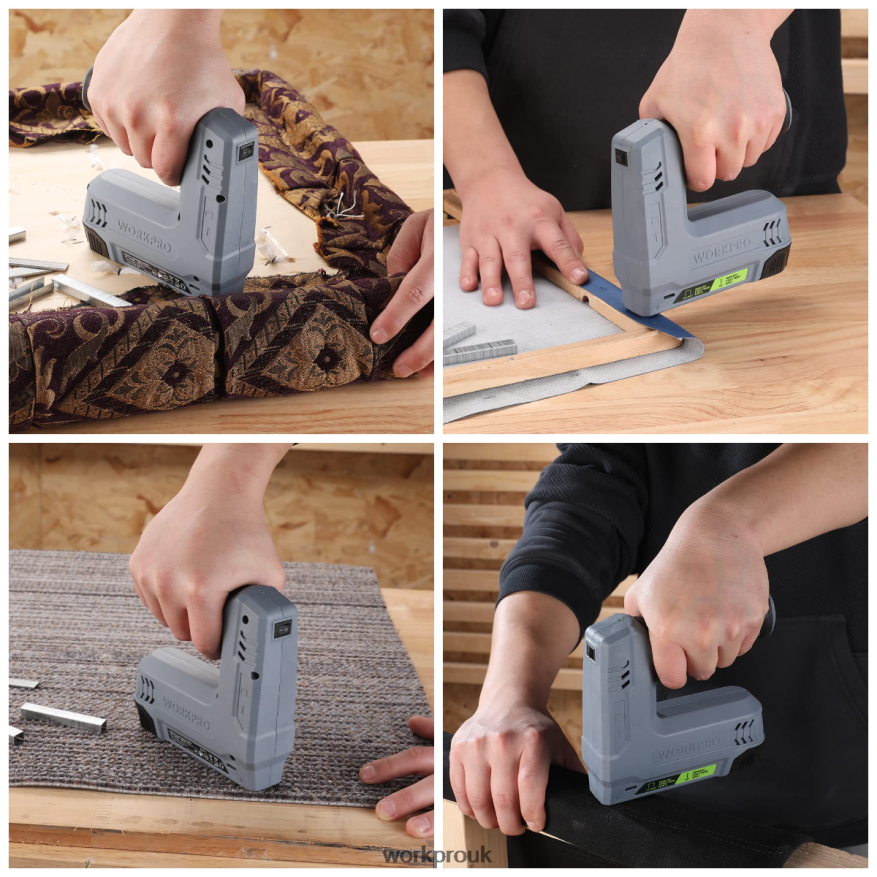 WORKPRO3.6V 2.0Ah Battery Powered Electric Cordless 2-in-1 Staple and Nail Gun X662Z265 Tool
