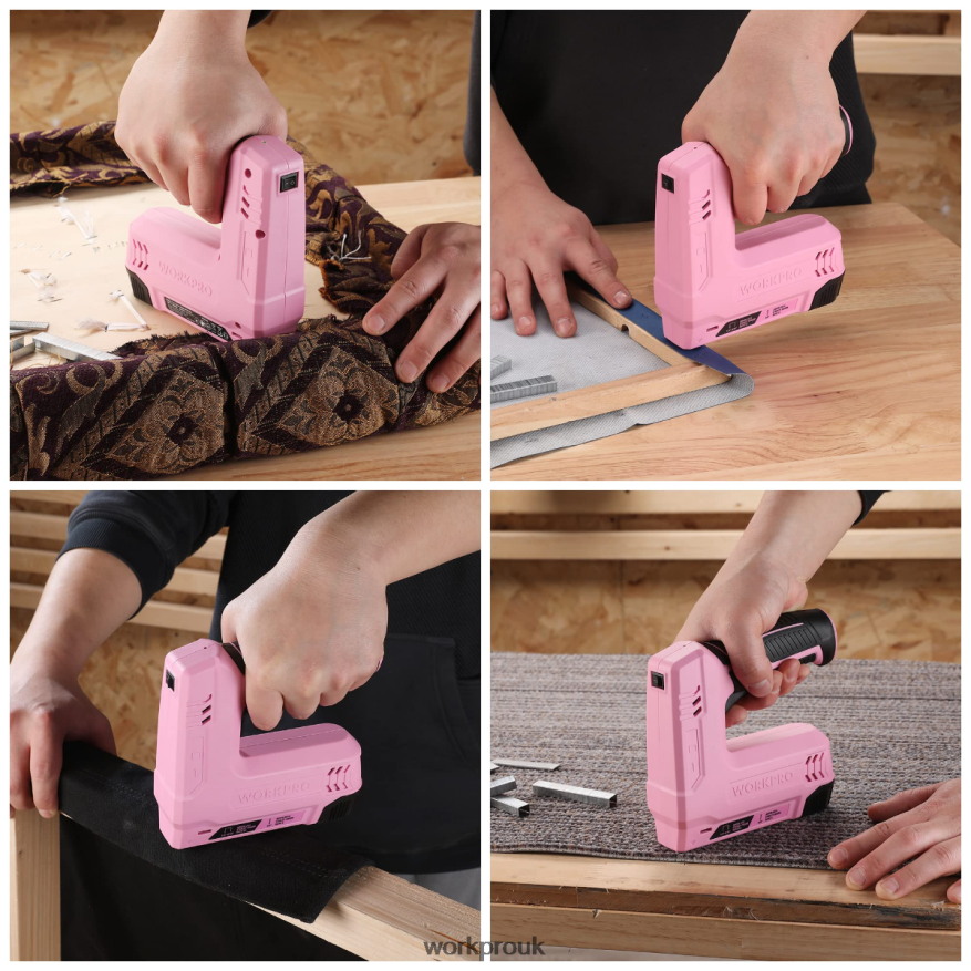 WORKPRO3.6V 2.0Ah Battery Powered Electric Cordless 2-in-1 Staple and Nail Gun X662Z265 Tool