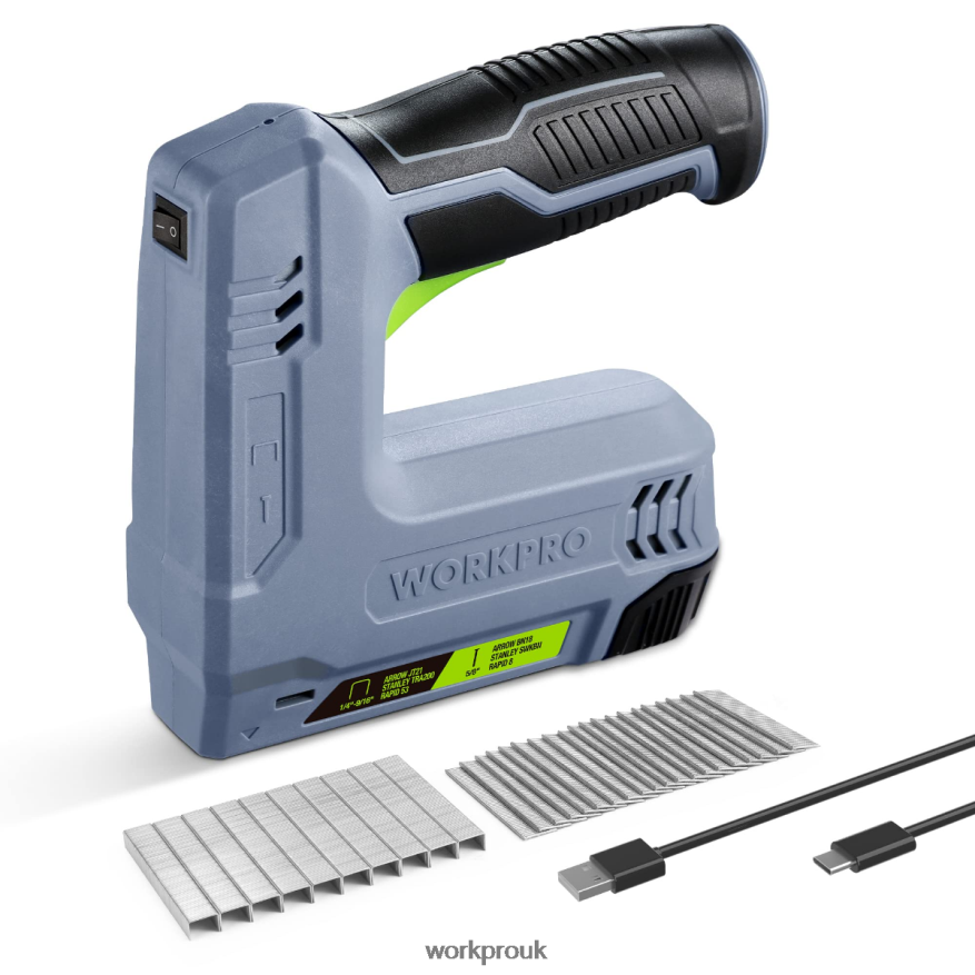 WORKPRO3.6V 2.0Ah Battery Powered Electric Cordless 2-in-1 Staple and Nail Gun X662Z265 Tool