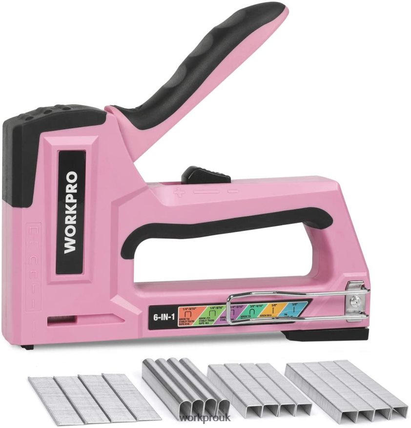 WORKPRO6-in-1 Manual Brad Nailer Upholstery Stapler Nail Gun X662Z59 Tool