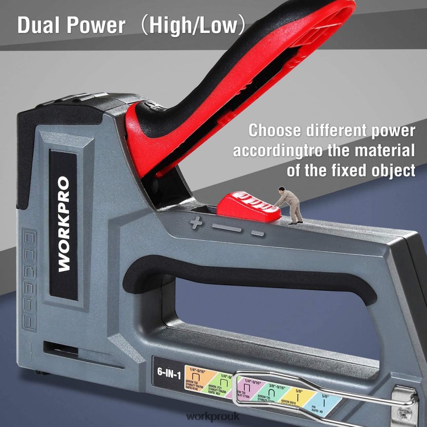 WORKPRO6-in-1 Manual Brad Nailer Upholstery Stapler Nail Gun X662Z59 Tool