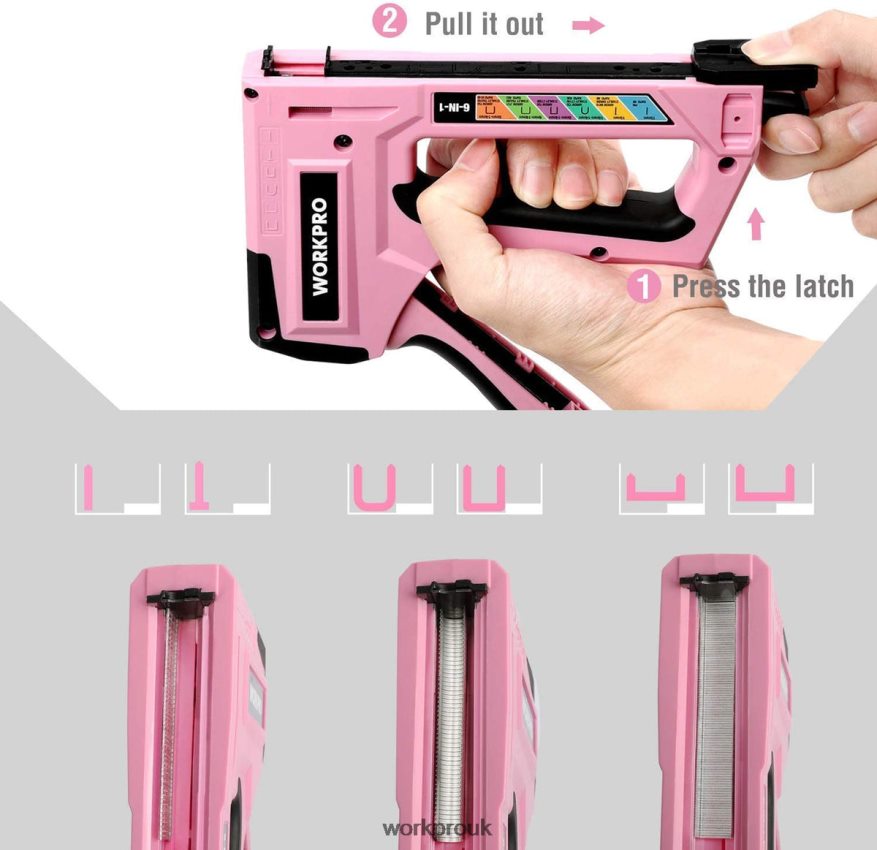 WORKPRO6-in-1 Manual Brad Nailer Upholstery Stapler Nail Gun X662Z59 Tool