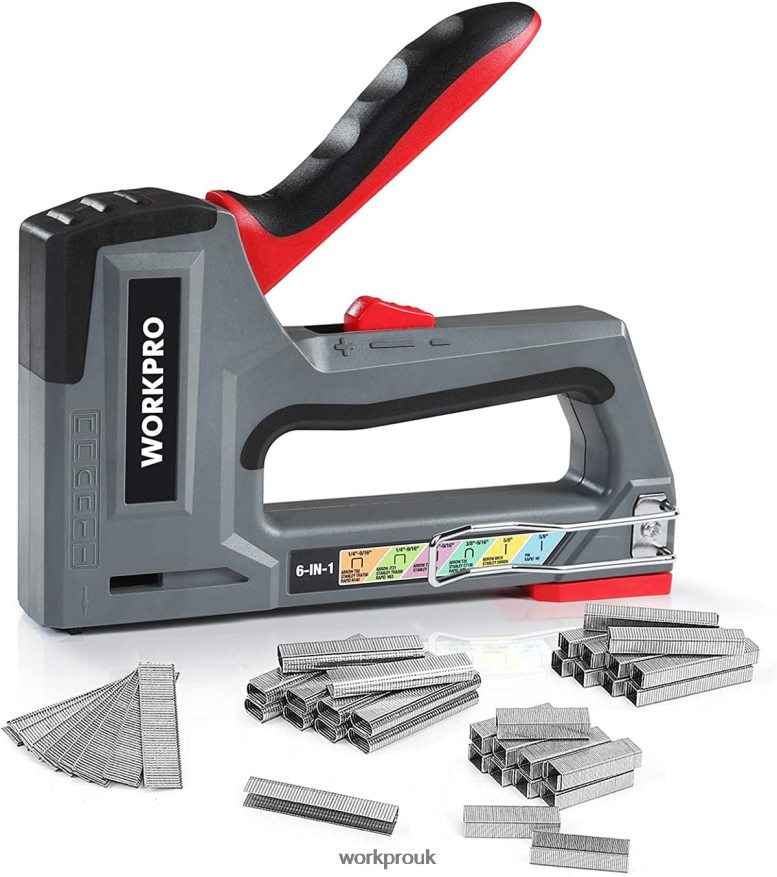 WORKPRO6-in-1 Manual Brad Nailer Upholstery Stapler Nail Gun X662Z59 Tool