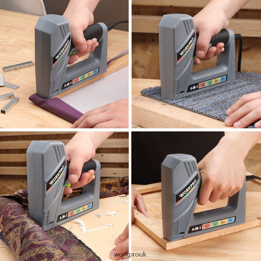WORKPROElectric Corded 4-in-1 Nail Gun, Including 3000PCS of Staples and Nails X662Z60 Tool