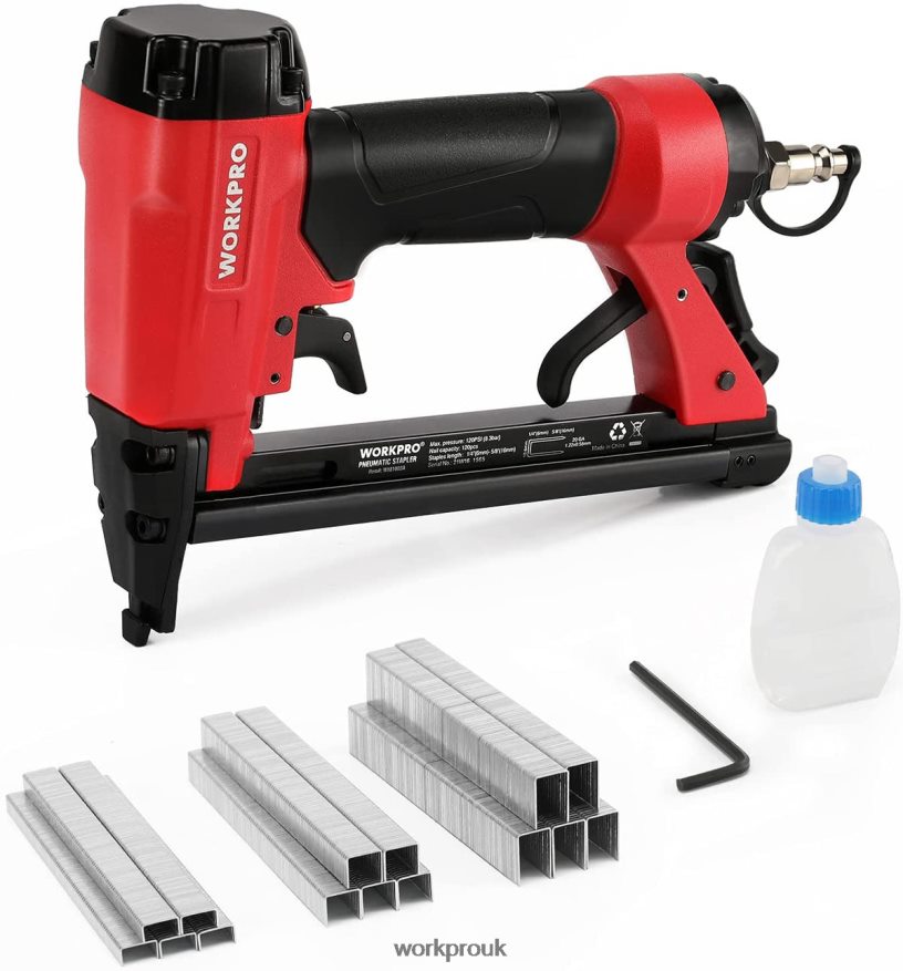 WORKPROPneumatic 20 Gauge Staple Gun for Carpentry Woodworking and DIY Projects X662Z61 Tool