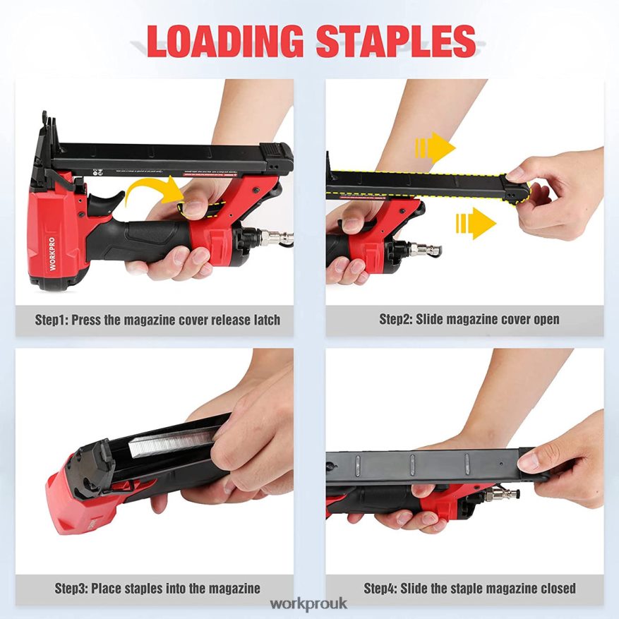 WORKPROPneumatic 20 Gauge Staple Gun for Carpentry Woodworking and DIY Projects X662Z61 Tool