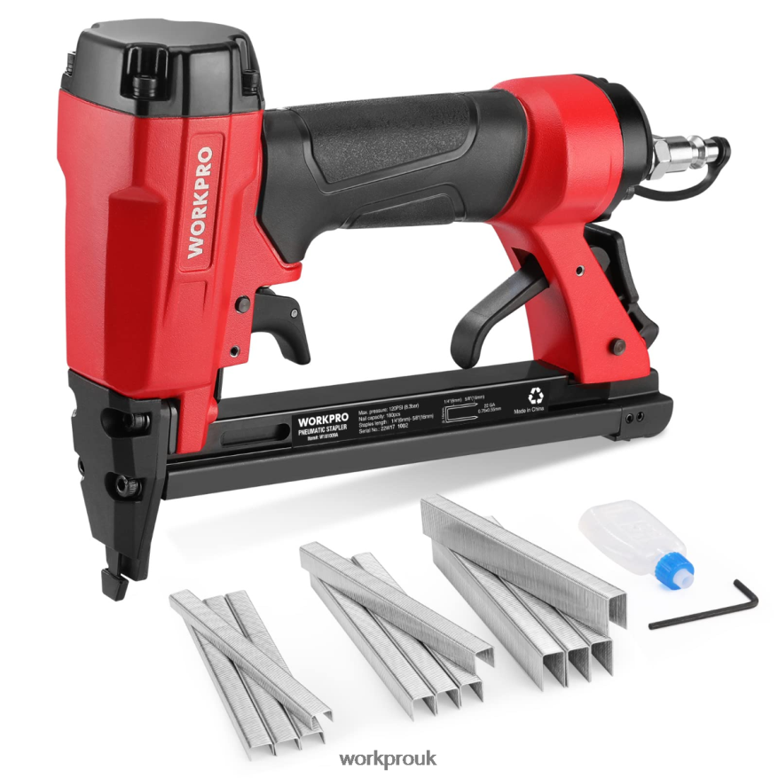 WORKPROPneumatic Staple Gun, 8016/7116 Upholstery Stapler X662Z182 Tool