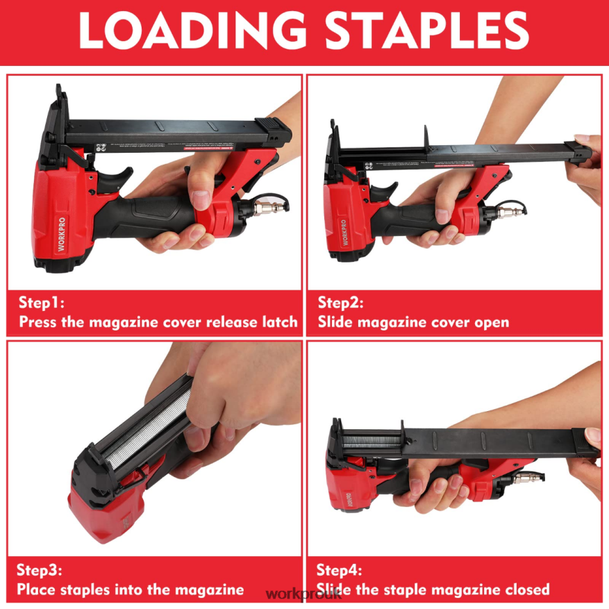 WORKPROPneumatic Staple Gun, 8016/7116 Upholstery Stapler X662Z182 Tool