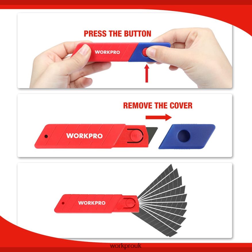 WORKPRO18mm Snap-off Blades SK5 Steel Replacement Blade Fits Pack of 100 X662Z53 Tool
