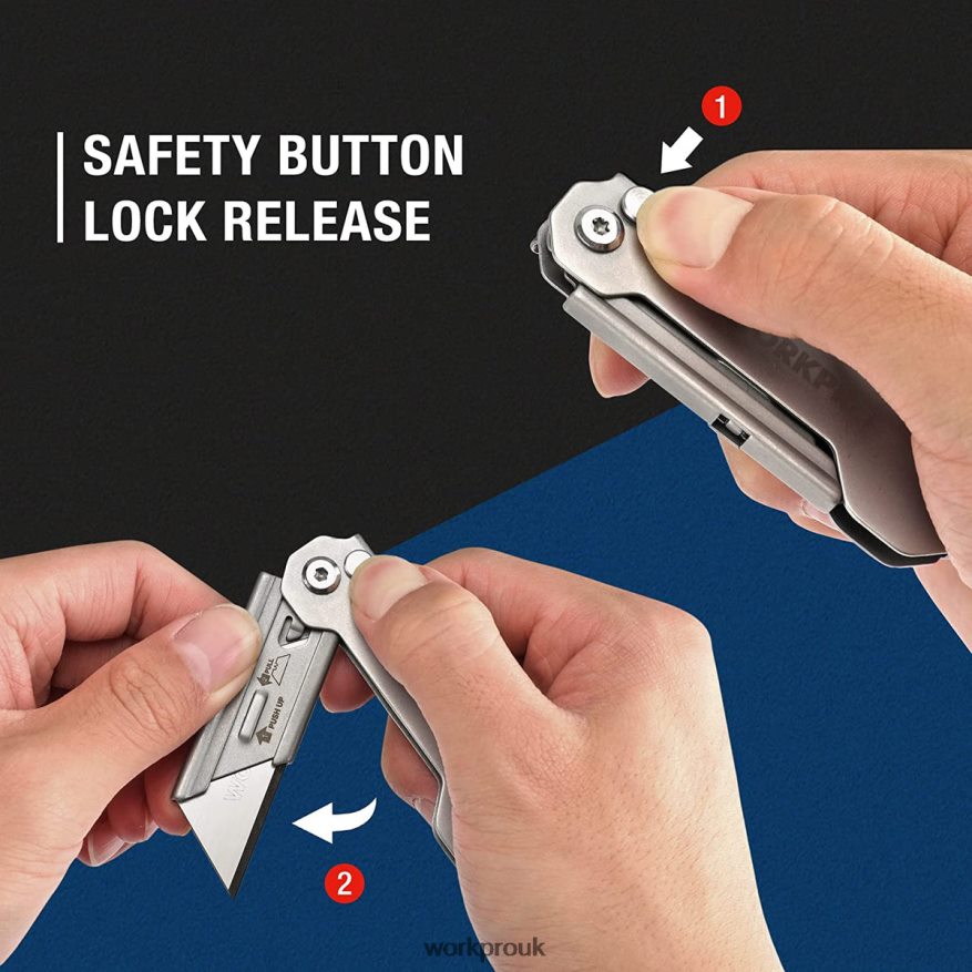 WORKPRO3 PCS Folding Utility Knife Sets Quick Change Blades Box Cutter X662Z43 Tool