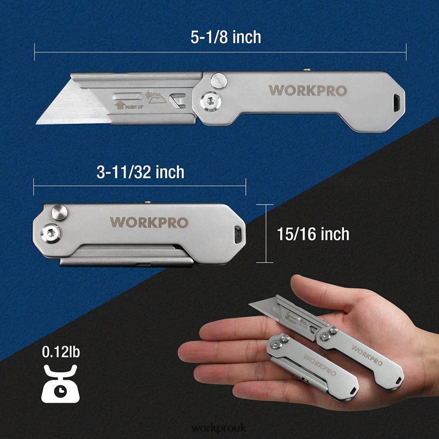 WORKPRO3 PCS Folding Utility Knife Sets Quick Change Blades Box Cutter X662Z43 Tool