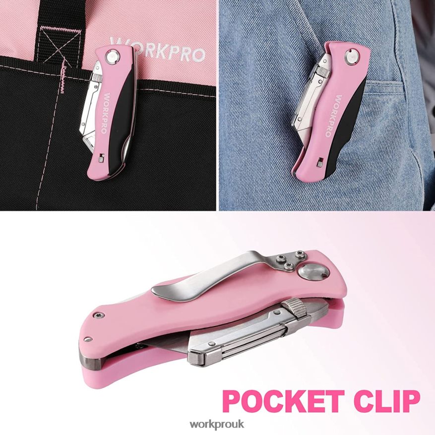 WORKPROFolding Utility Knife, Quick Change Box Cutter, Razor Knife X662Z36 Tool