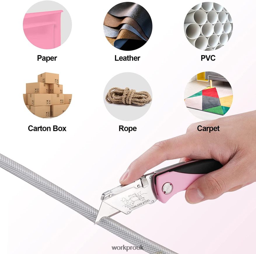 WORKPROFolding Utility Knife, Quick Change Box Cutter, Razor Knife X662Z36 Tool